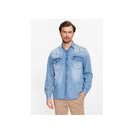 Boss Koszula jeansowa Lebop 50495881 Niebieski Relaxed Fit ze sklepu MODIVO w kategorii Koszule męskie - zdjęcie 168625333