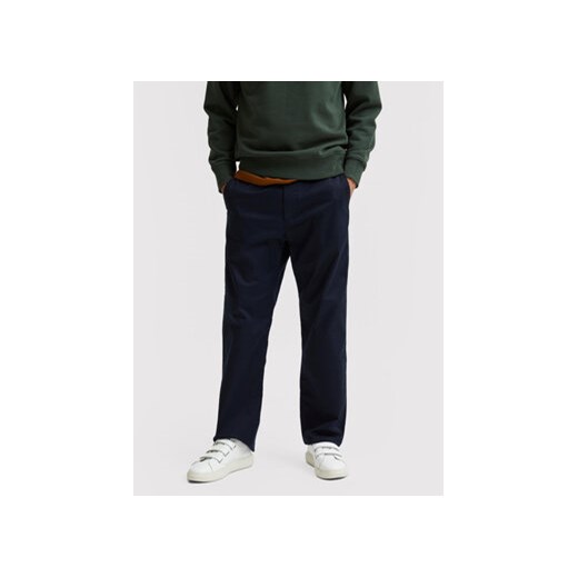 Selected Homme Chinosy Salford 16080159 Granatowy Loose Fit ze sklepu MODIVO w kategorii Spodnie męskie - zdjęcie 168625353