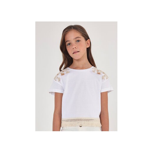 Mayoral T-Shirt 6050 Biały ze sklepu MODIVO w kategorii Bluzki dziewczęce - zdjęcie 168625654