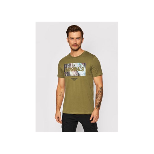 Jack&Jones T-Shirt Swirl 12193665 Zielony Regular Fit ze sklepu MODIVO w kategorii T-shirty męskie - zdjęcie 168627210