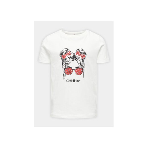 Kids ONLY T-Shirt Felice 15317702 Biały Regular Fit ze sklepu MODIVO w kategorii Bluzki dziewczęce - zdjęcie 168627331