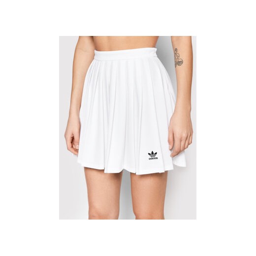 adidas Spódnica plisowana HG6305 Biały Regular Fit ze sklepu MODIVO w kategorii Spódnice - zdjęcie 168627464