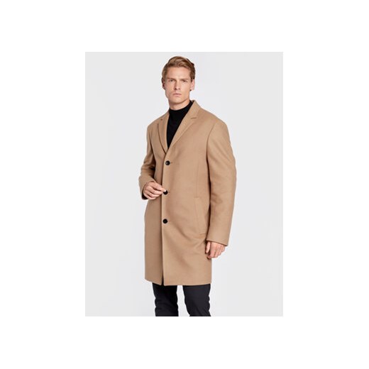 Calvin Klein Płaszcz przejściowy K10K110462 Brązowy Regular Fit ze sklepu MODIVO w kategorii Płaszcze męskie - zdjęcie 168627674
