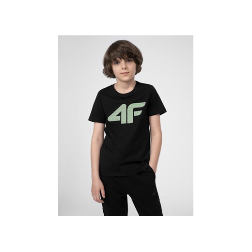 4F T-Shirt 4FJSS23TTSHM293 Czarny Regular Fit ze sklepu MODIVO w kategorii T-shirty chłopięce - zdjęcie 168627893
