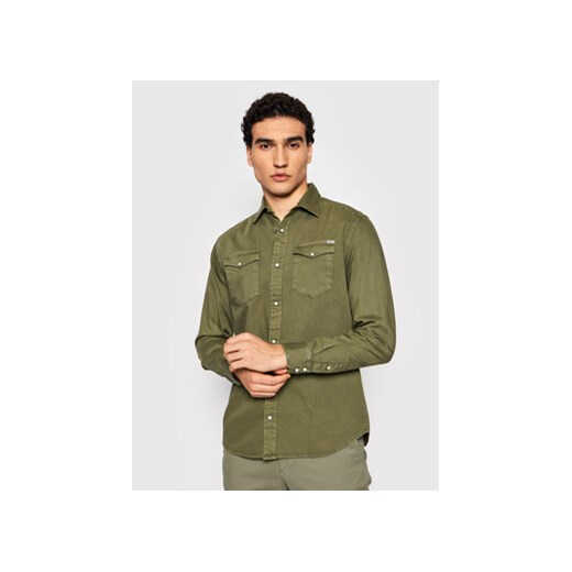Jack&Jones Koszula Sheridan 12138115 Zielony Slim Fit ze sklepu MODIVO w kategorii Koszule męskie - zdjęcie 168628794
