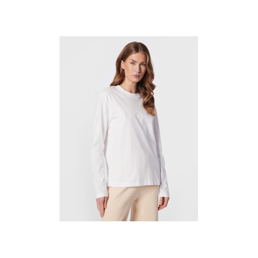 Gina Tricot Bluzka Basic 18488 Biały Regular Fit ze sklepu MODIVO w kategorii Bluzki damskie - zdjęcie 168629170