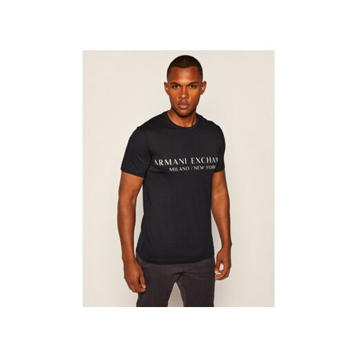 Armani Exchange T-Shirt 8NZT72 Z8H4Z 1510 Granatowy Slim Fit ze sklepu MODIVO w kategorii T-shirty męskie - zdjęcie 168629470
