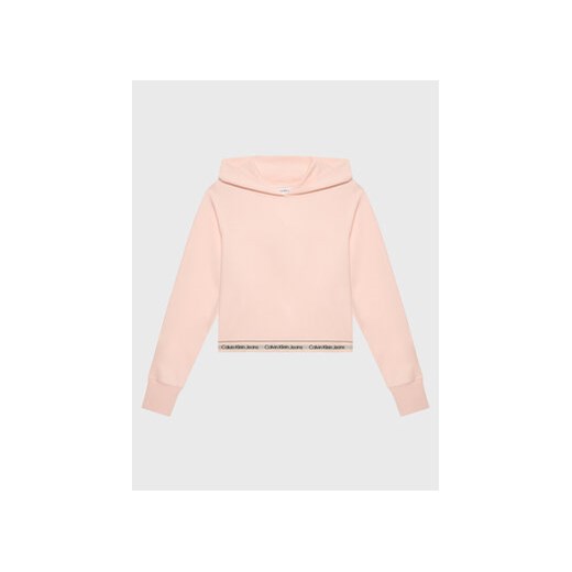 Calvin Klein Jeans Bluza Punto Logo IG0IG01874 Różowy Loose Fit ze sklepu MODIVO w kategorii Bluzy dziewczęce - zdjęcie 168629502