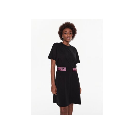 KARL LAGERFELD Sukienka codzienna 225W1352 Czarny Regular Fit ze sklepu MODIVO w kategorii Sukienki - zdjęcie 168629792