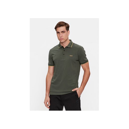 Boss Polo Paddy 50469055 Zielony Regular Fit ze sklepu MODIVO w kategorii T-shirty męskie - zdjęcie 168630540