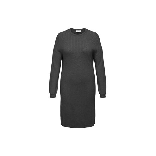 ONLY Carmakoma Sukienka dzianinowa 15296352 Szary Loose Fit 54 MODIVO okazyjna cena