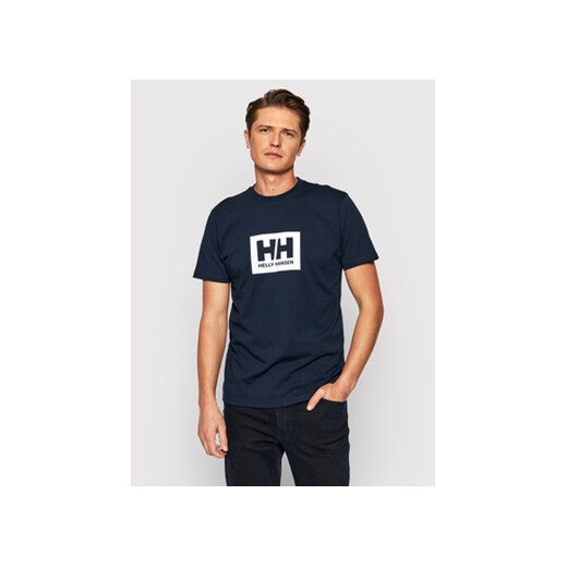 Helly Hansen T-Shirt Box 53285 Granatowy Regular Fit ze sklepu MODIVO w kategorii T-shirty męskie - zdjęcie 168630733