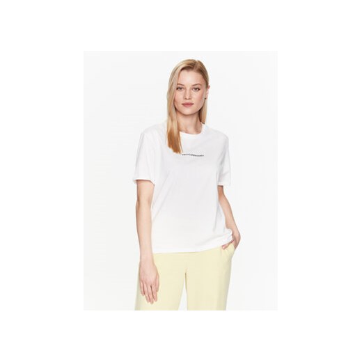 Moss Copenhagen T-Shirt Terina 17595 Biały Regular Fit ze sklepu MODIVO w kategorii Bluzki damskie - zdjęcie 168630871