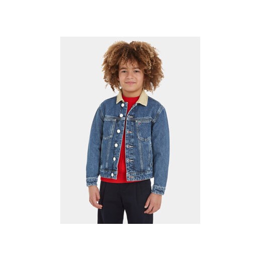 Tommy Hilfiger Kurtka jeansowa KB0KB08624 Niebieski Relaxed Fit ze sklepu MODIVO w kategorii Kurtki chłopięce - zdjęcie 168630922
