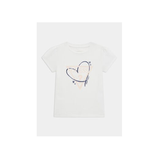 Guess T-Shirt K4RI06 K6YW4 Biały Regular Fit ze sklepu MODIVO w kategorii Bluzki dziewczęce - zdjęcie 168631102