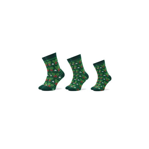 Rainbow Socks Zestaw 3 par wysokich skarpet unisex Xmas Balls Zielony ze sklepu MODIVO w kategorii Skarpetki dziecięce - zdjęcie 168631380