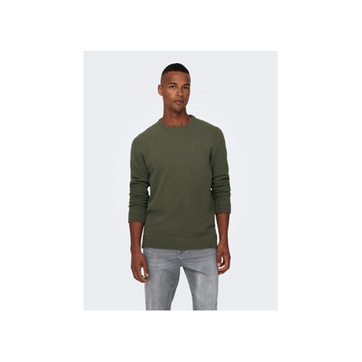 Only & Sons Sweter Ese 22023172 Zielony Regular Fit ze sklepu MODIVO w kategorii Swetry męskie - zdjęcie 168632872