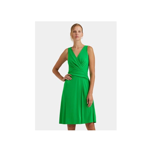 Lauren Ralph Lauren Sukienka koktajlowa 250865006017 Zielony Regular Fit ze sklepu MODIVO w kategorii Sukienki - zdjęcie 168632951