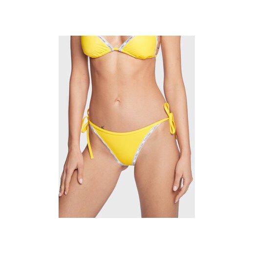 Calvin Klein Swimwear Dół od bikini KW0KW01951 Żółty S promocyjna cena MODIVO