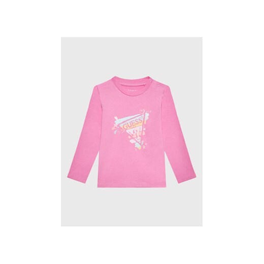 Guess Bluzka A3RI03 K6YW3 Różowy Regular Fit ze sklepu MODIVO w kategorii Kaftaniki i bluzki - zdjęcie 168633424