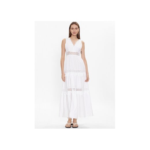 TWINSET Sukienka letnia 231TT2150 Biały Regular Fit ze sklepu MODIVO w kategorii Sukienki - zdjęcie 168633513