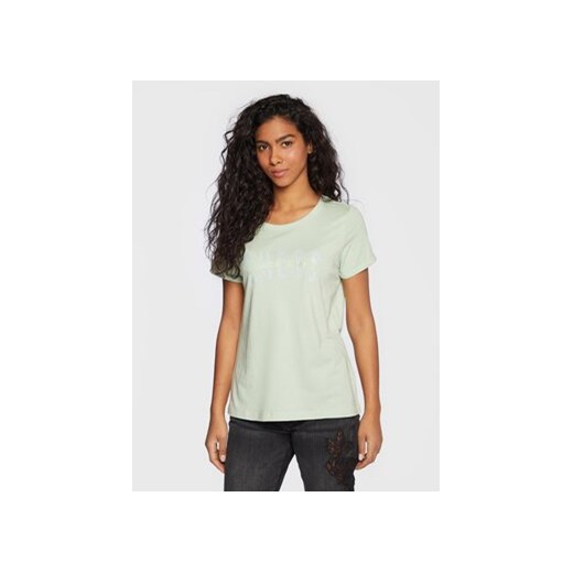 Guess T-Shirt W3RI16 K46D1 Zielony Regular Fit ze sklepu MODIVO w kategorii Bluzki damskie - zdjęcie 168633601