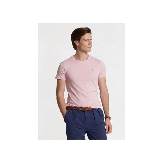 Polo Ralph Lauren T-Shirt 710671438357 Różowy Custom Slim Fit ze sklepu MODIVO w kategorii T-shirty męskie - zdjęcie 168633861