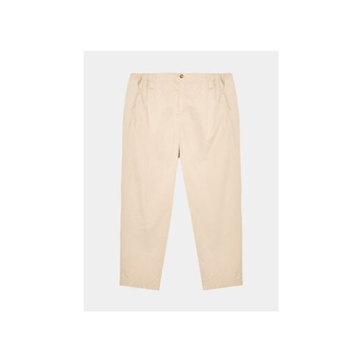 Tommy Hilfiger Spodnie materiałowe WW0WW39234 Beżowy Regular Fit ze sklepu MODIVO w kategorii Spodnie damskie - zdjęcie 168634442