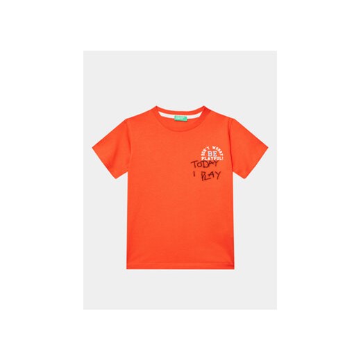 United Colors Of Benetton T-Shirt 3096G1098 Czerwony Regular Fit ze sklepu MODIVO w kategorii Koszulki niemowlęce - zdjęcie 168634531