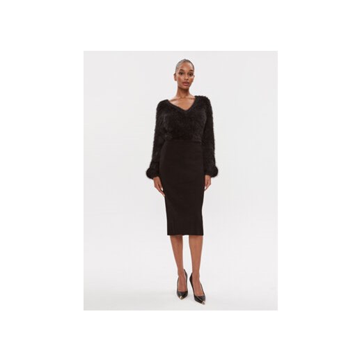 Guess Sukienka dzianinowa Kari W3BK1C Z3BL0 Czarny Slim Fit ze sklepu MODIVO w kategorii Sukienki - zdjęcie 168634980