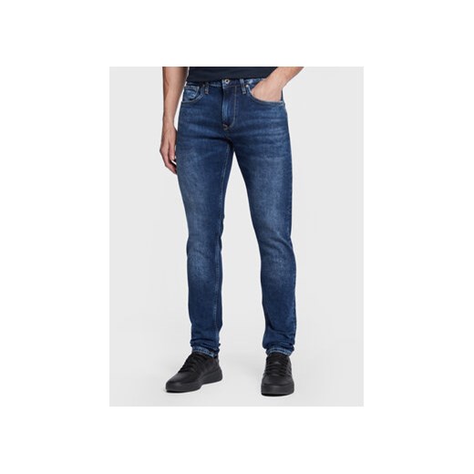 Pepe Jeans Jeansy Stanley PM206326 Granatowy Tapered Fit Pepe Jeans 28_32 okazyjna cena MODIVO