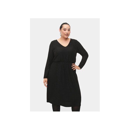 Zizzi Sukienka codzienna CA02376F Czarny Regular Fit ze sklepu MODIVO w kategorii Sukienki - zdjęcie 168635652
