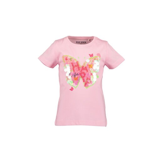 Blue Seven T-Shirt 702283 X Różowy Regular Fit ze sklepu MODIVO w kategorii Bluzki dziewczęce - zdjęcie 168636060