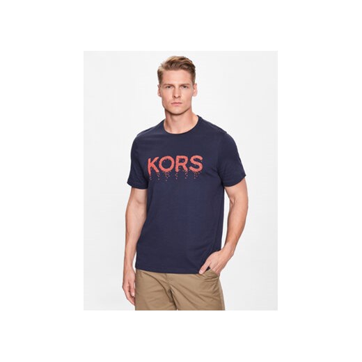 Michael Kors T-Shirt CS351IGFV4 Granatowy Regular Fit ze sklepu MODIVO w kategorii T-shirty męskie - zdjęcie 168636142