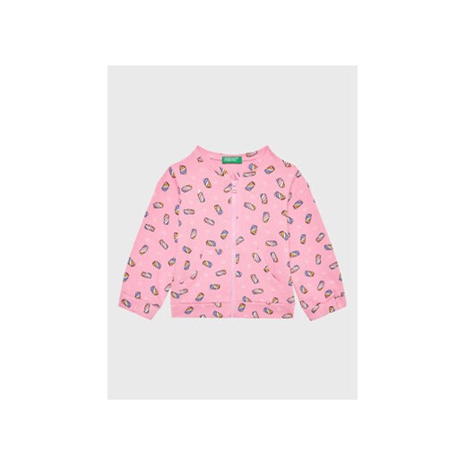 United Colors Of Benetton Bluza 3XLWG501S Różowy Regular Fit ze sklepu MODIVO w kategorii Bluzy i swetry - zdjęcie 168636282