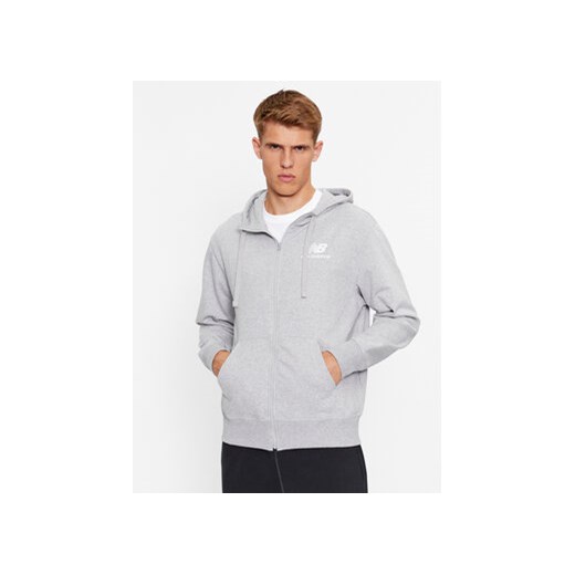 New Balance Bluza Essentials Stacked Logo French Terry Jacket MJ31536 Szary New Balance XL MODIVO
