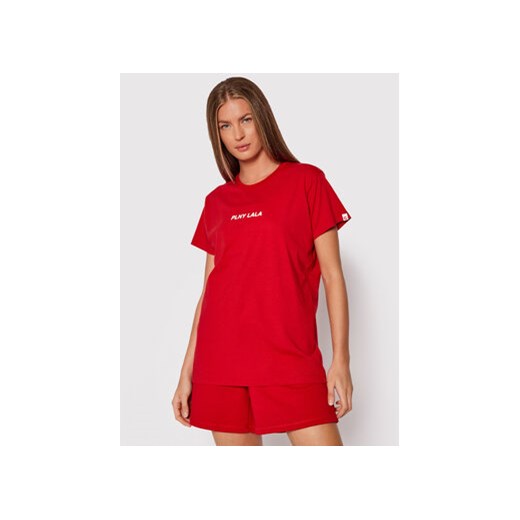 PLNY LALA T-Shirt Classic PL-KO-CL-00241 Czerwony Regular Fit XXS MODIVO