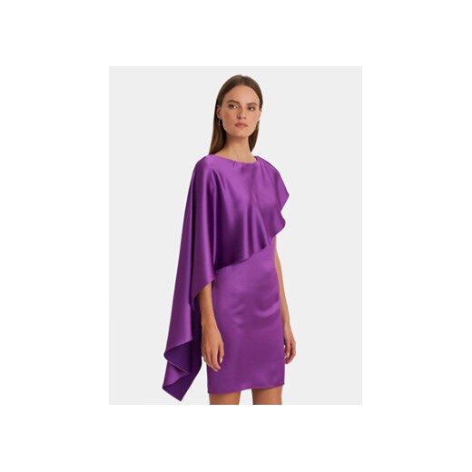 Lauren Ralph Lauren Sukienka koktajlowa 253925915001 Fioletowy Regular Fit ze sklepu MODIVO w kategorii Sukienki - zdjęcie 168636934