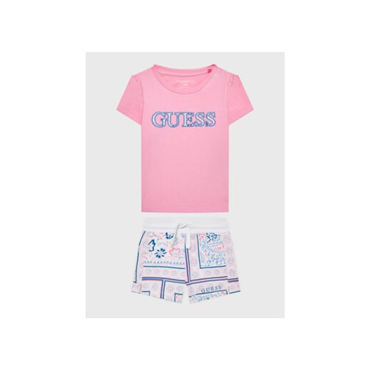Guess Komplet t-shirt i szorty sportowe A3GG07 K6YW3 Kolorowy Regular Fit ze sklepu MODIVO w kategorii Komplety niemowlęce - zdjęcie 168637592