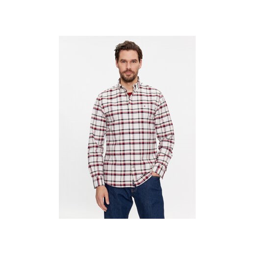 Tommy Hilfiger Koszula Small Global Stripe MW0MW31745 Beżowy Regular Fit ze sklepu MODIVO w kategorii Koszule męskie - zdjęcie 168637702