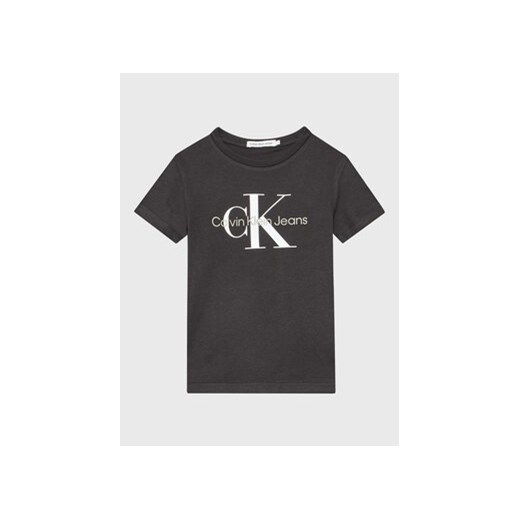 Calvin Klein Jeans T-Shirt Monogram Logo IU0IU00267 Czarny Regular Fit ze sklepu MODIVO w kategorii T-shirty chłopięce - zdjęcie 168638110