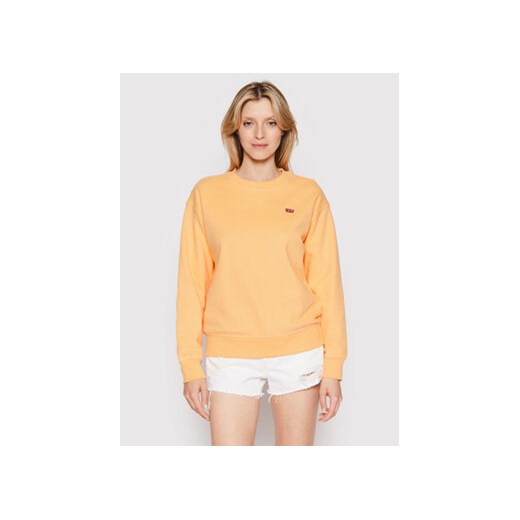 Levi's® Bluza Standard Fleece 24688-0053 Pomarańczowy Regular Fit ze sklepu MODIVO w kategorii Bluzy damskie - zdjęcie 168638203