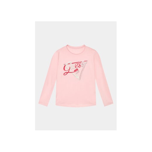 Guess Bluzka J3BI39 J1314 Różowy Regular Fit ze sklepu MODIVO w kategorii Bluzki dziewczęce - zdjęcie 168638750