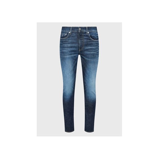 Calvin Klein Jeans Jeansy J30J317659 Granatowy Slim Taper Fit ze sklepu MODIVO w kategorii Jeansy męskie - zdjęcie 168638753