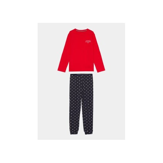 Tommy Hilfiger Piżama UB0UB00503 Czerwony Regular Fit ze sklepu MODIVO w kategorii Piżamy dziecięce - zdjęcie 168638772