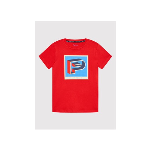 Pepe Jeans T-Shirt Caiken PB503350 Czerwony Regular Fit Pepe Jeans 10Y MODIVO wyprzedaż
