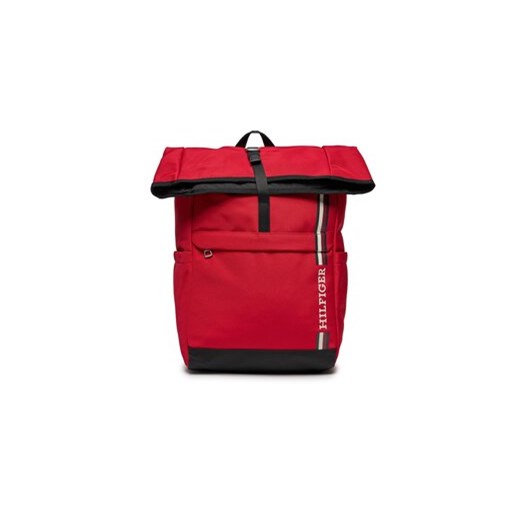 Tommy Hilfiger Plecak Th Monotype Rolltop Backpack AM0AM11792 Czerwony ze sklepu MODIVO w kategorii Plecaki - zdjęcie 168639003