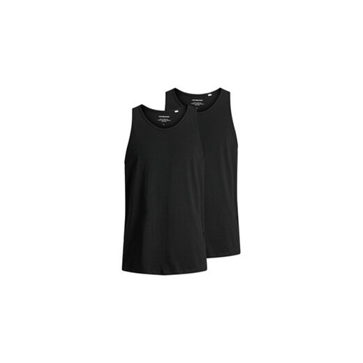 Jack&Jones Komplet 2 tank topów Basic 12133910 Czarny Regular Fit ze sklepu MODIVO w kategorii Podkoszulki męskie - zdjęcie 168639671