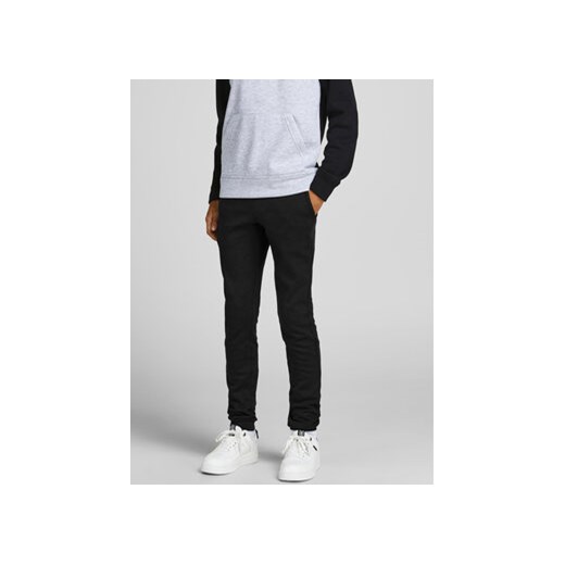 Jack&Jones Junior Spodnie dresowe Basic 12190406 Czarny Regular Fit ze sklepu MODIVO w kategorii Spodnie chłopięce - zdjęcie 168640380