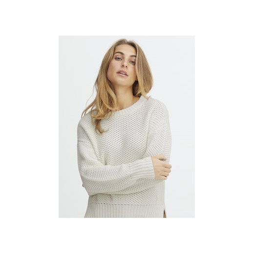 Fransa Sweter 20611827 Écru Regular Fit ze sklepu MODIVO w kategorii Swetry damskie - zdjęcie 168640430